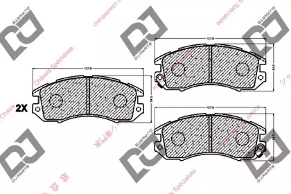 Комплект тормозных колодок DJ PARTS BP1036